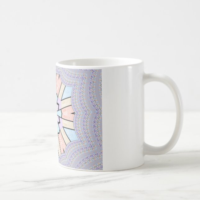 Beautiful Amazing Soft Pastel Geometric Art Print Coffee Mug (Right)