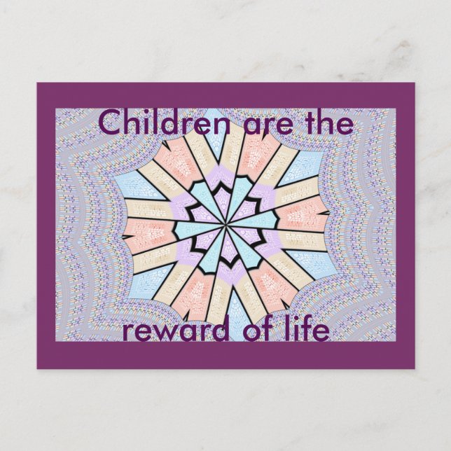 Beautiful Amazing Soft Pastel Geometric Art Print Postcard (Front)