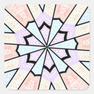 Beautiful Amazing Soft Pastel Geometric Art Print Square Sticker