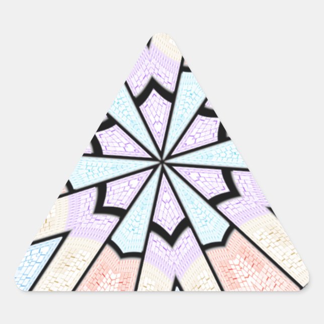 Beautiful Amazing Soft Pastel Geometric Art Print Triangle Sticker (Front)