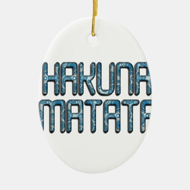 Beautiful amazing swahili text quote design ceramic ornament (Front)