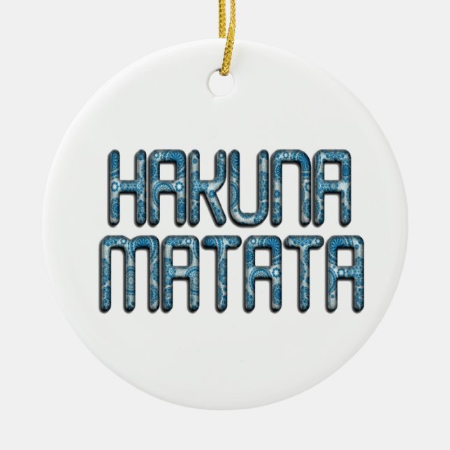 Beautiful amazing swahili text quote design ceramic ornament (Front)