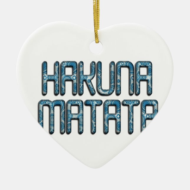 Beautiful amazing swahili text quote design ceramic ornament (Front)