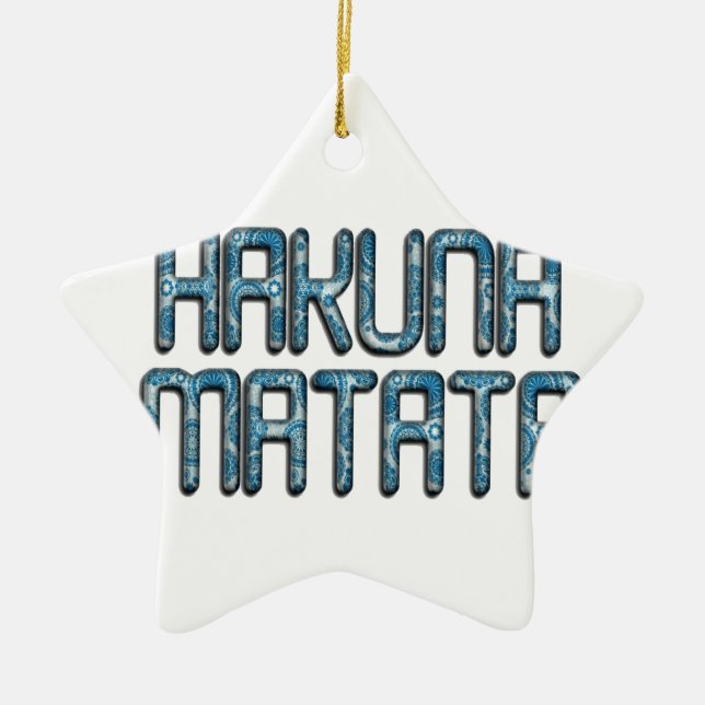 Beautiful amazing swahili text quote design ceramic ornament (Front)