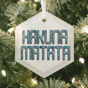 Beautiful amazing swahili text quote design glass ornament