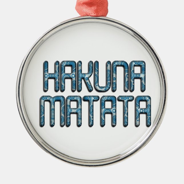 Beautiful amazing swahili text quote design metal ornament (Front)