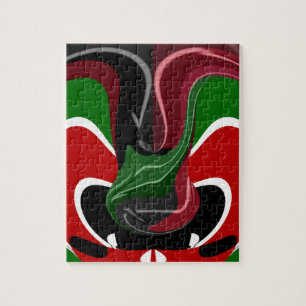 Beautiful Amazing Swirling Kenya Flag: Modern Art Jigsaw Puzzle