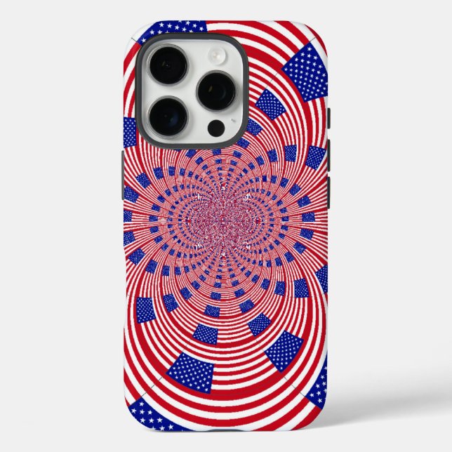 Beautiful Amazing United States Flag Kaleidoscope  Case-Mate iPhone Case (Back)