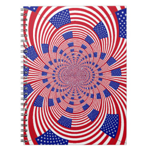 Beautiful Amazing United States Flag Kaleidoscope Notebook