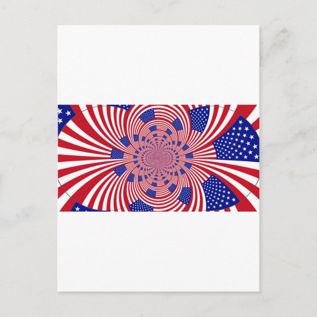 Beautiful Amazing United States Flag Kaleidoscope  Postcard (Front)
