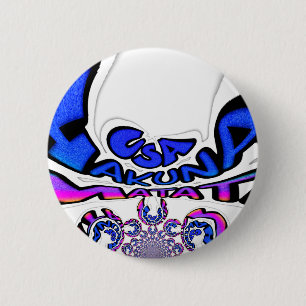 Beautiful Amazing USA Fun Text Art Pattern Design 2 Inch Round Button
