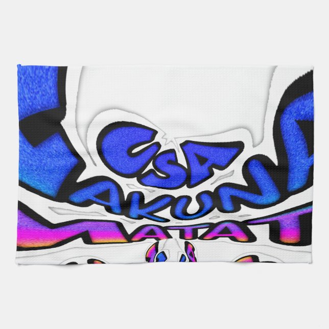 Beautiful Amazing USA Fun Text Art Pattern Design Kitchen Towel (Horizontal)