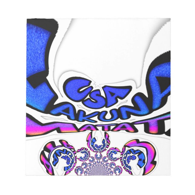 Beautiful Amazing USA Fun Text Art Pattern Design Notepad (Front)