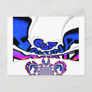 Beautiful Amazing USA Fun Text Art Pattern Design Postcard