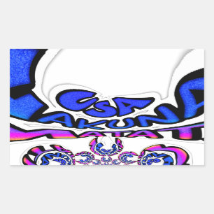 Beautiful Amazing USA Fun Text Art Pattern Design Sticker