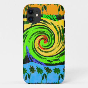 Beautiful Amazing Wavy Summer Wave Floral Colours iPhone 11 Case