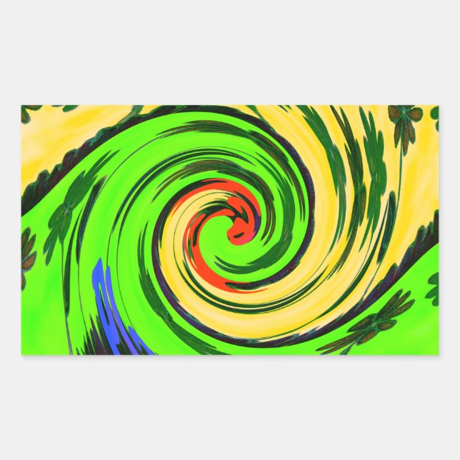 Beautiful Amazing Wavy Summer Wave Floral Colours Sticker (Front)