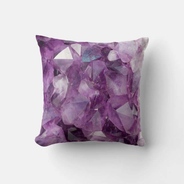Beautiful Amethyst Crystal Pillow (Front)