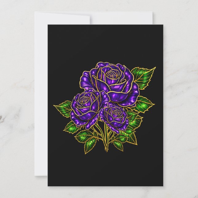 Beautiful Amethyst Rose Blank Note Card (Front)