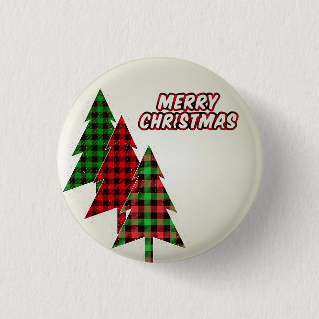 Beautiful, Amezing Christmas Tree 1 Inch Round Button (Front)