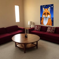 beautiful and adorable red fox | AI Art Poster