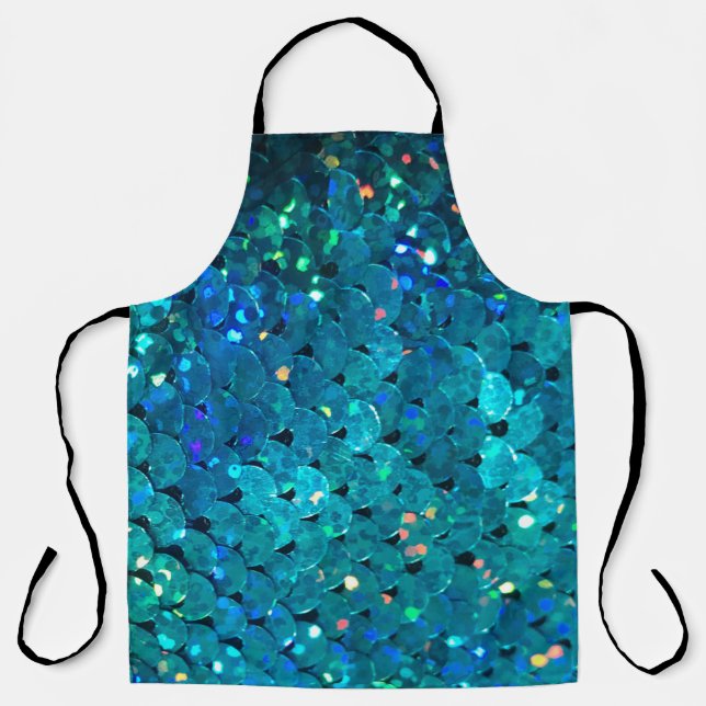 Beautiful and colorful sequins sparkling under the apron (Front)