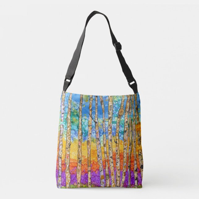 Beautiful and Colourful Aspen Trees Tote Bag (Back)