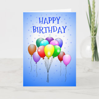 Beautiful and colourful balloons card