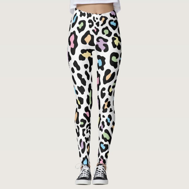 Beautiful and Colourful Cheetah Print Leggings (Front)