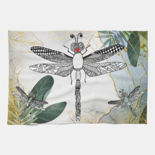 Beautiful and Colourful Dragonfly Kitchen Towel