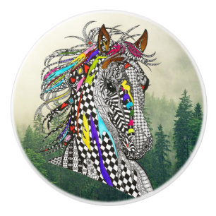 Beautiful and Colourful Horse Knob and Pull