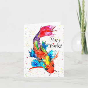 Beautiful and Colourful Koi Fish Greeting Card