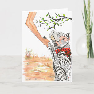 Beautiful and Colourful Pit Bull Greeting Card