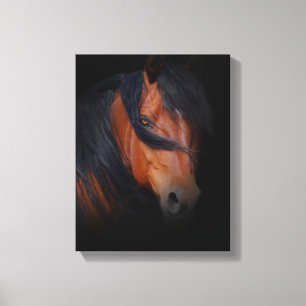 Beautiful and Dramatic Horse Art on Canvas Print