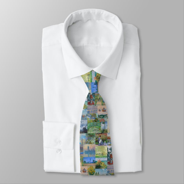 Beautiful and Elegant Claude Monet Tie (Tied)