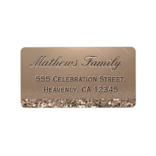 Beautiful and Elegant Gold Glitter Label