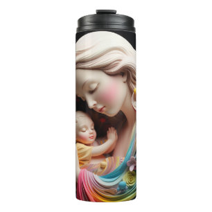Beautiful and Elegant Mother Mary & Baby Jesus  Thermal Tumbler