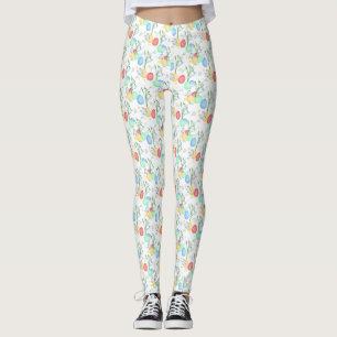 Beautiful and Elegant Watercolor Easter Pattern Leggings