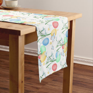 Beautiful and Elegant Watercolor Easter Pattern Short Table Runner