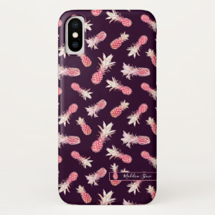 Beautiful and Exotic Pink Pineapples Watercolor Case-Mate iPhone Case