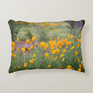 beautiful and fragrant wildflowers growing in tucs accent pillow