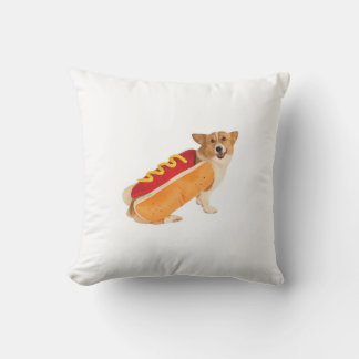Beautiful and funny sachicha dog throw pillow