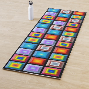 Beautiful and Multicolored Geometric Abstract Art Yoga Mat
