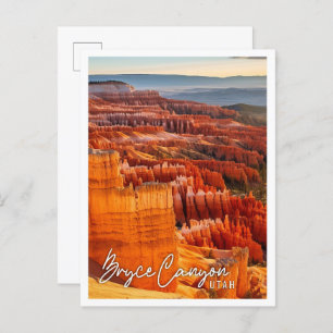Beautiful and scenic view of Bryce Canyon Utah USA Postcard