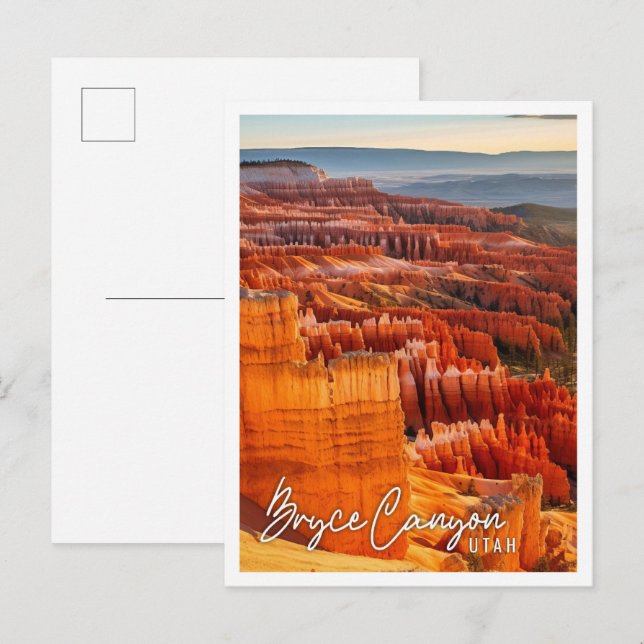 Beautiful and scenic view of Bryce Canyon Utah USA Postcard (Front/Back)