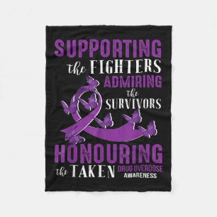 Beautiful And Supportive Drug Overdose Awareness Fleece Blanket