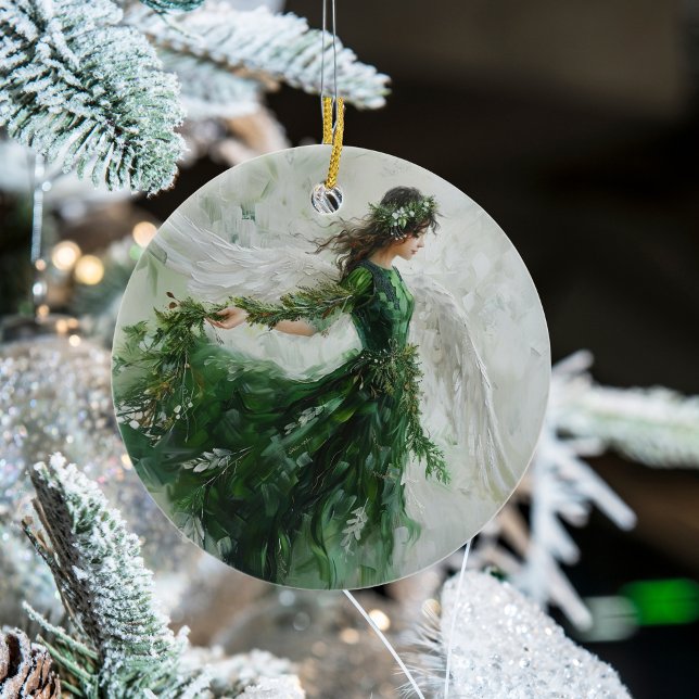 Beautiful and Unique Green Angel Ornament (Creator Uploaded)