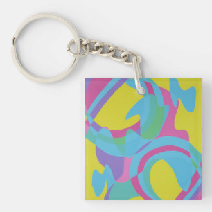 Beautiful and Vibrant Colors! Acrylic Key Chain