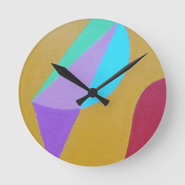 Beautiful and Vibrant Colors! Round Clock (Front)