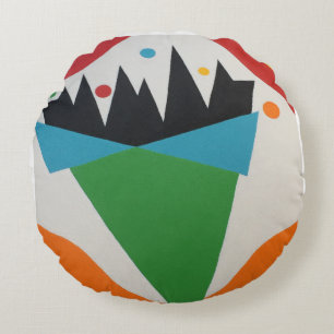 Beautiful and Vibrant Colors! Round Pillow